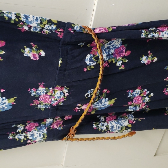 Garage womens blue floral and lace dress SM - Picture 3 of 9